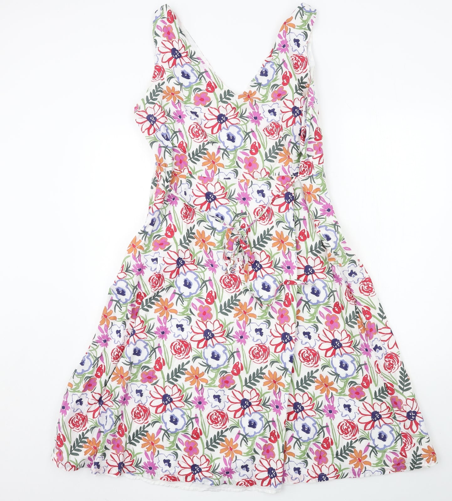 Seasalt Womens White Floral  Slip Dress  Size 16