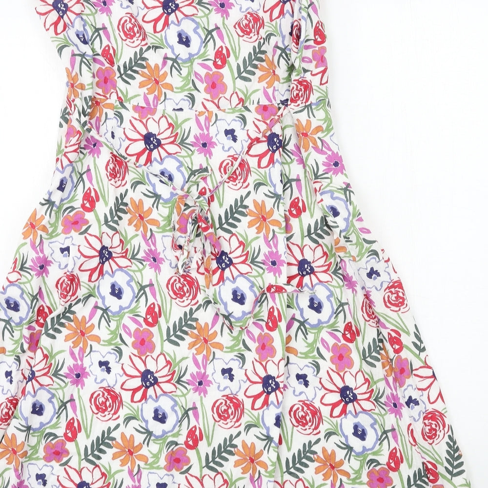 Seasalt Womens White Floral  Slip Dress  Size 16