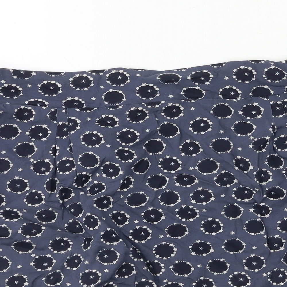 White Stuff Womens Blue Polka Dot  A-Line Skirt Size 12