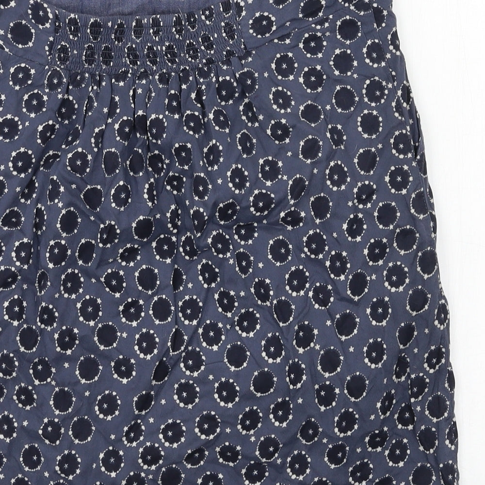White Stuff Womens Blue Polka Dot  A-Line Skirt Size 12