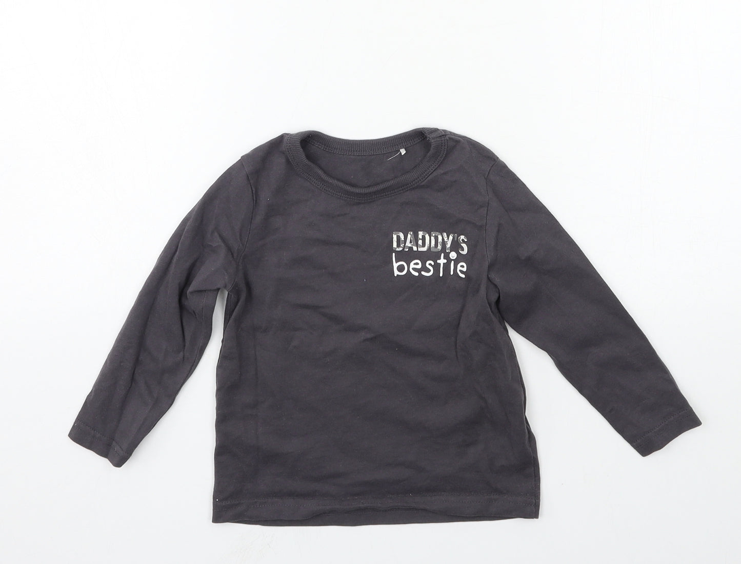 George Boys Grey  Jersey Basic T-Shirt Size 18-24 Months  - Daddys Bestie