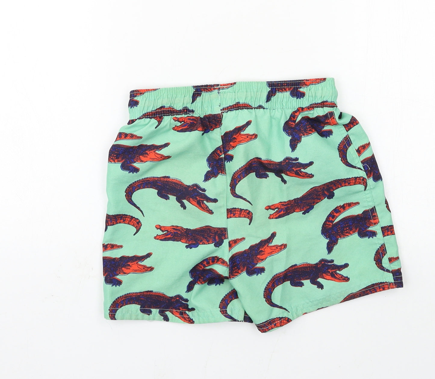 George Boys Green Geometric  Sweat Shorts Size 5-6 Years - Crocodile