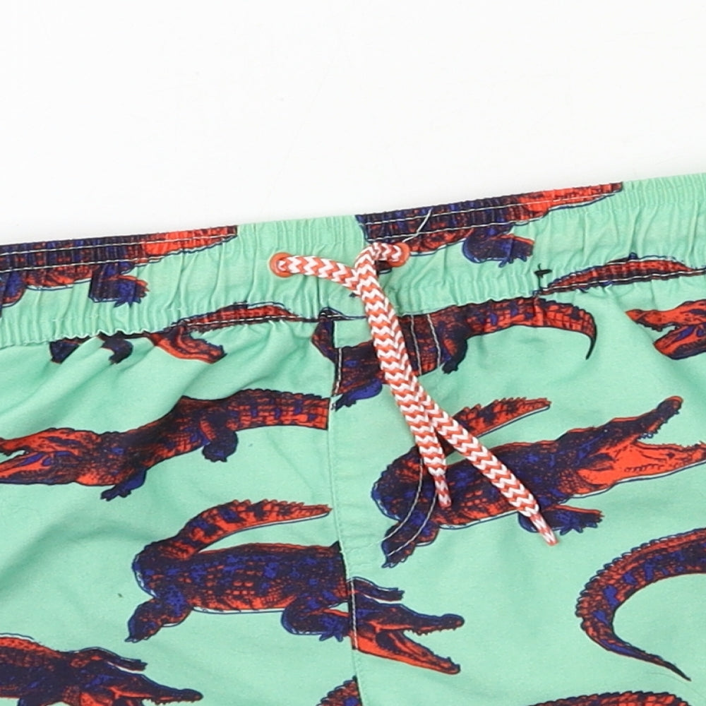 George Boys Green Geometric  Sweat Shorts Size 5-6 Years - Crocodile