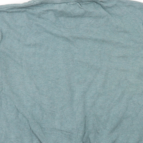 Cotton Traders Mens Blue  Knit Pullover Jumper Size M