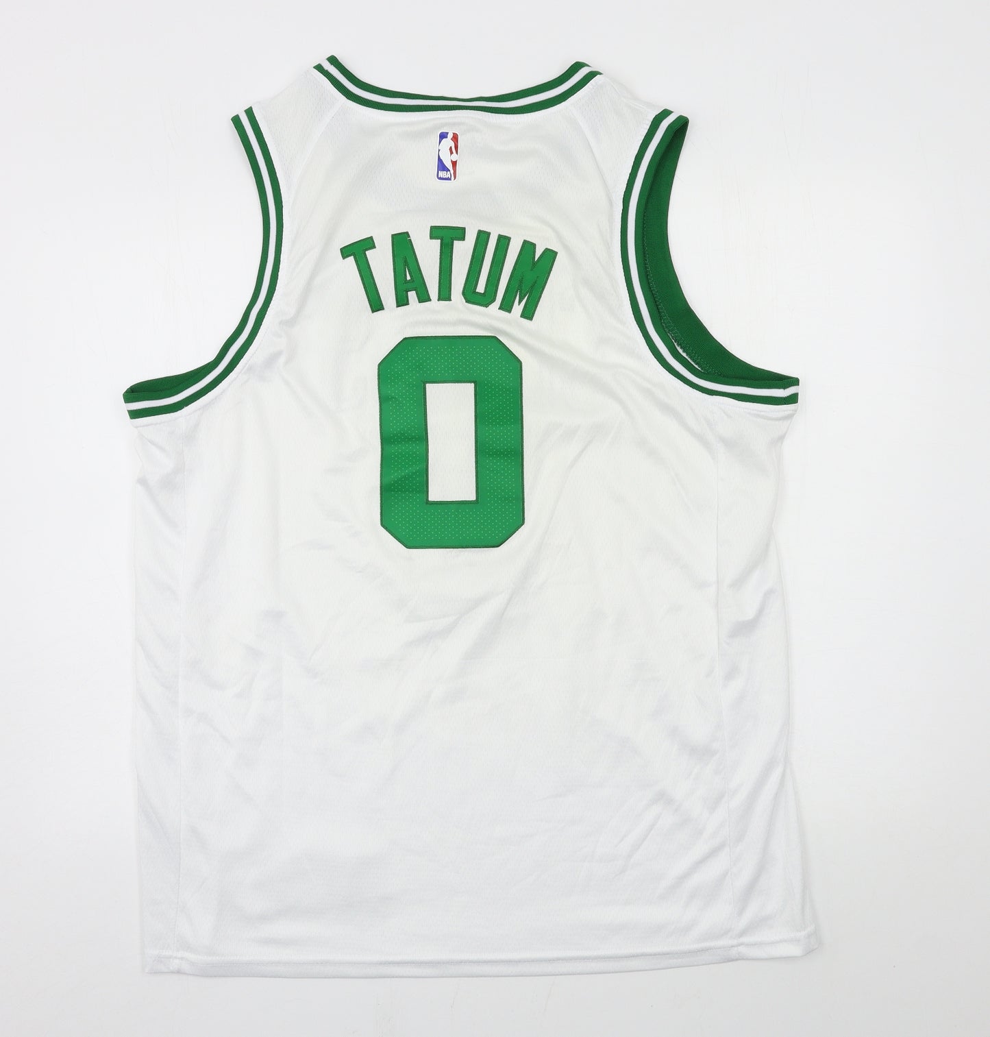 Nike Mens White Geometric Jersey  T-Shirt Size M  - Celtics