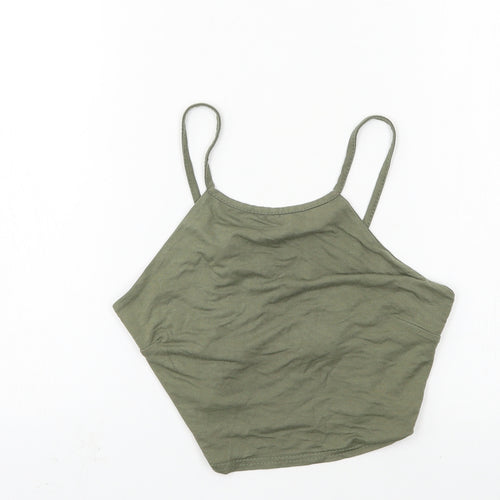 Boohoo Womens Green  Jersey Camisole Tank Size 10