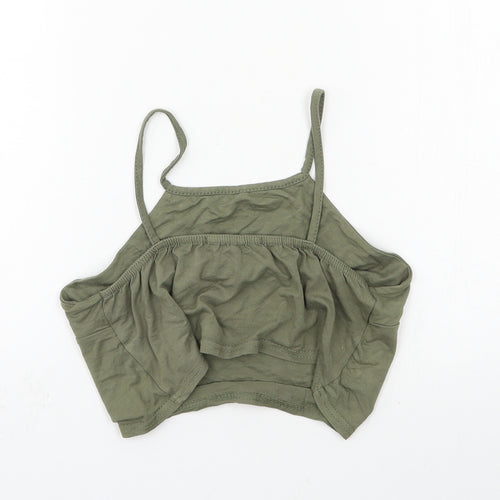 Boohoo Womens Green  Jersey Camisole Tank Size 10