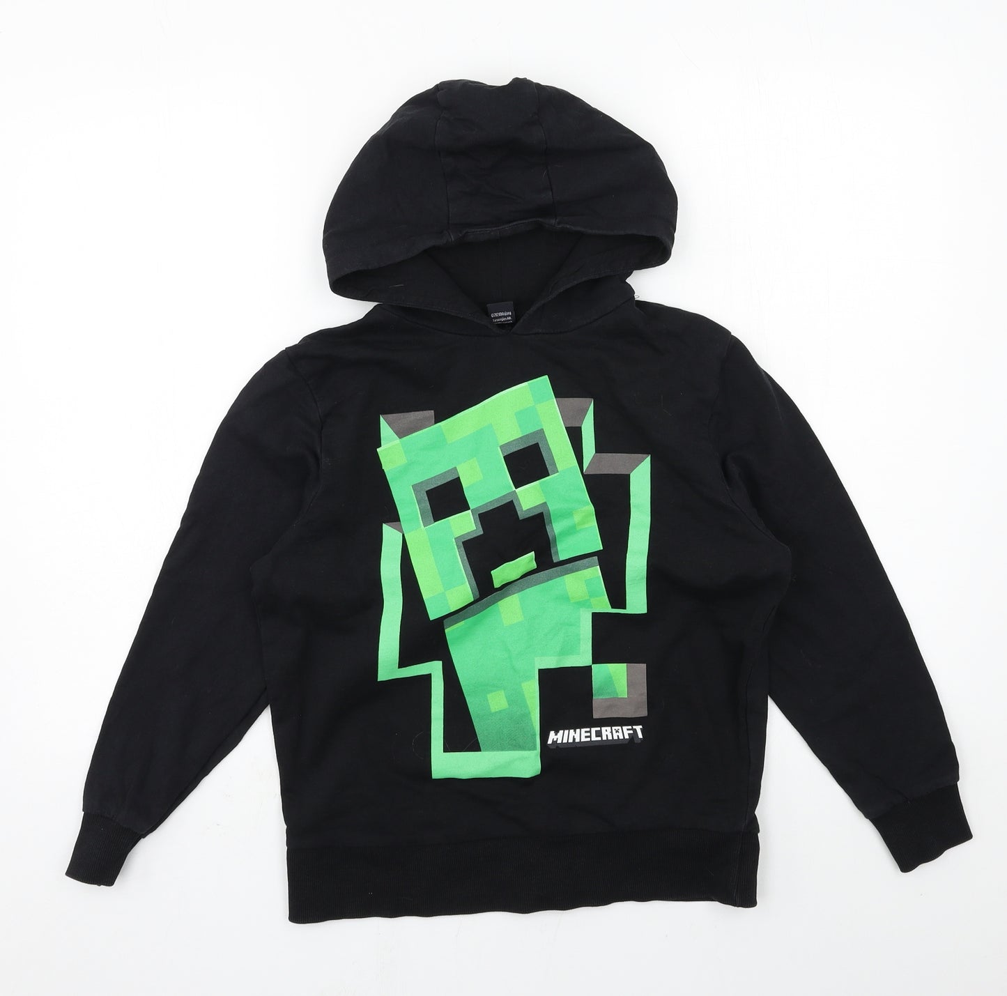 Vanilla Underground Boys Black  Jersey Pullover Hoodie Size 9-10 Years  - MINECRAFT
