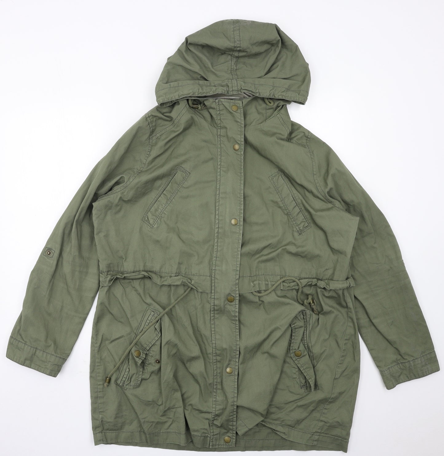 Papaya Womens Green   Parka Coat Size 20