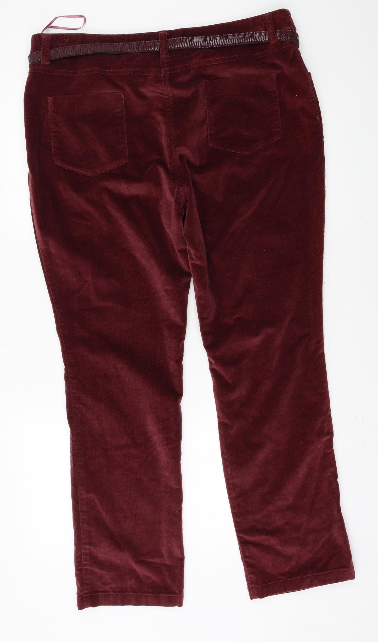 Per Una Womens Purple  Velour Trousers  Size 16 L27 in