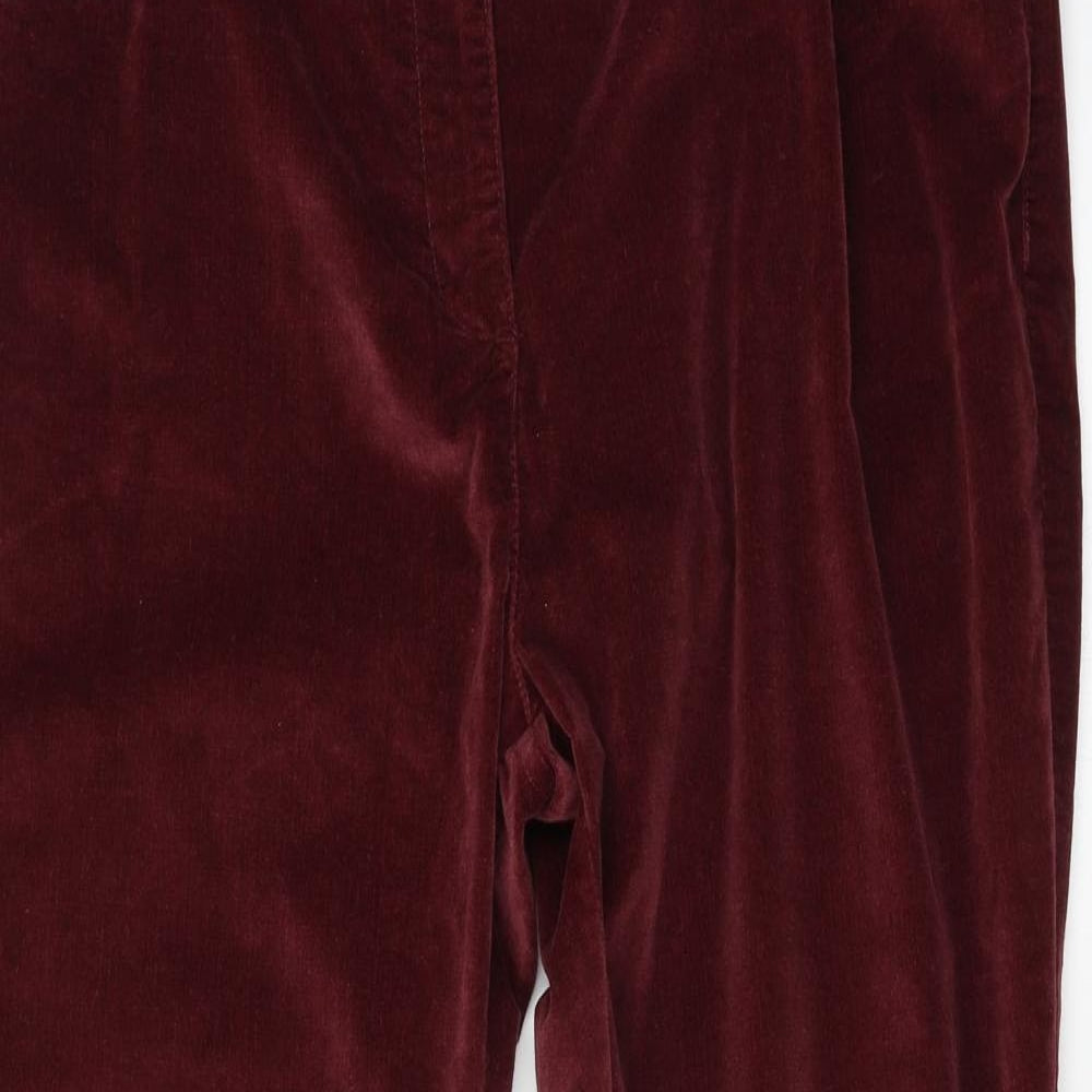 Per Una Womens Purple  Velour Trousers  Size 16 L27 in