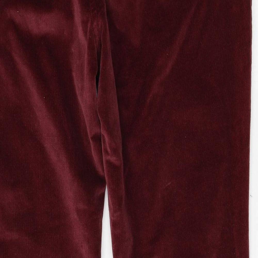 Per Una Womens Purple  Velour Trousers  Size 16 L27 in
