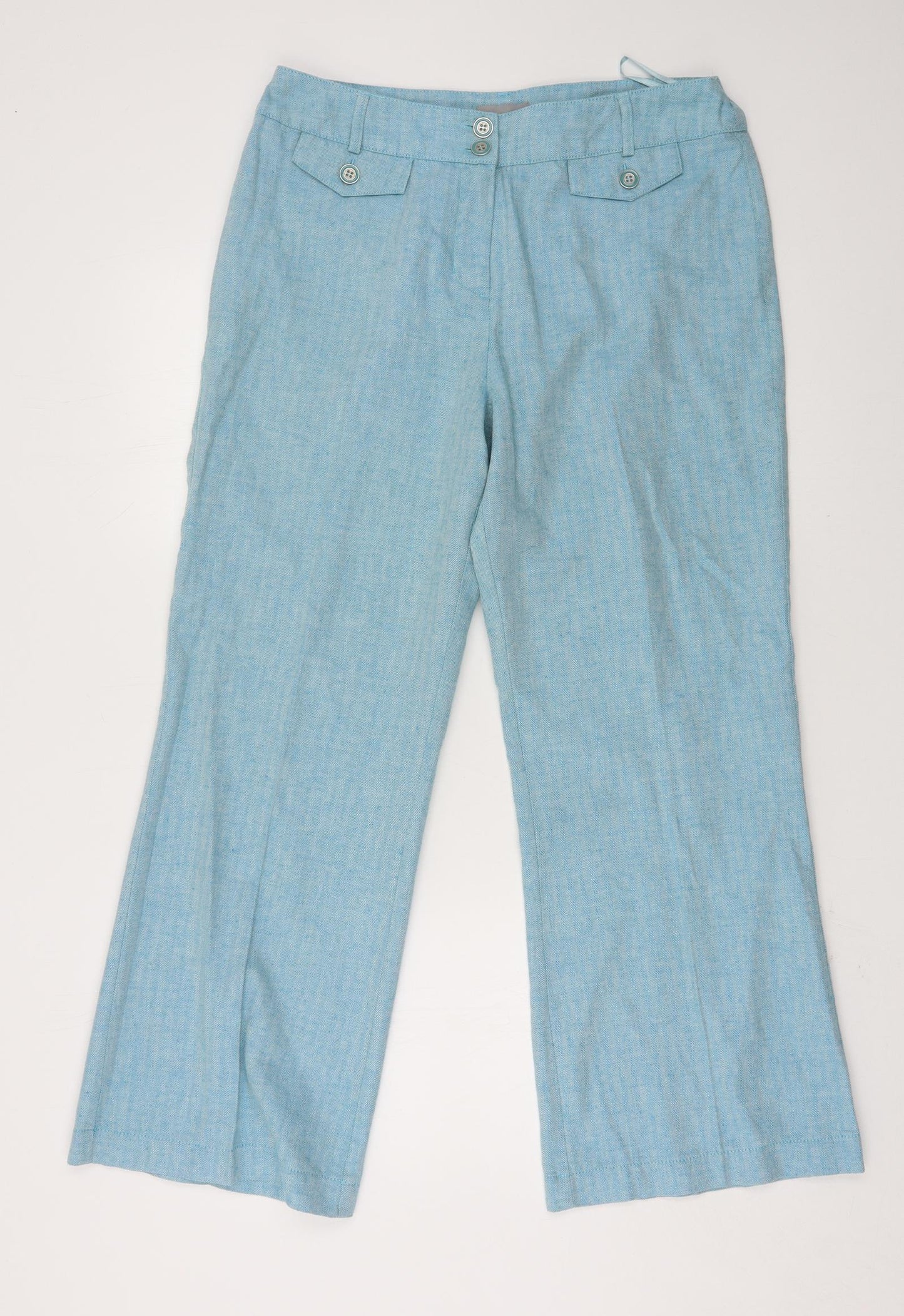 Per Una Womens Blue   Trousers  Size 14 L27 in