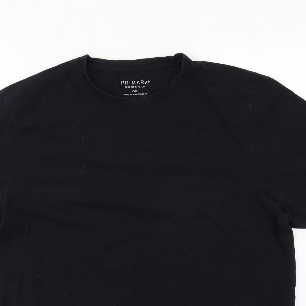Primark Mens Black  Jersey  T-Shirt Size 2XL