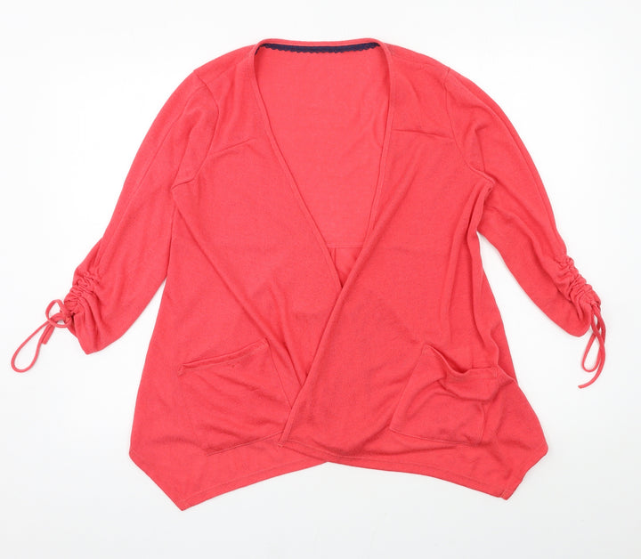 Per Una Womens Pink Knit Cardigan Jumper Size 10