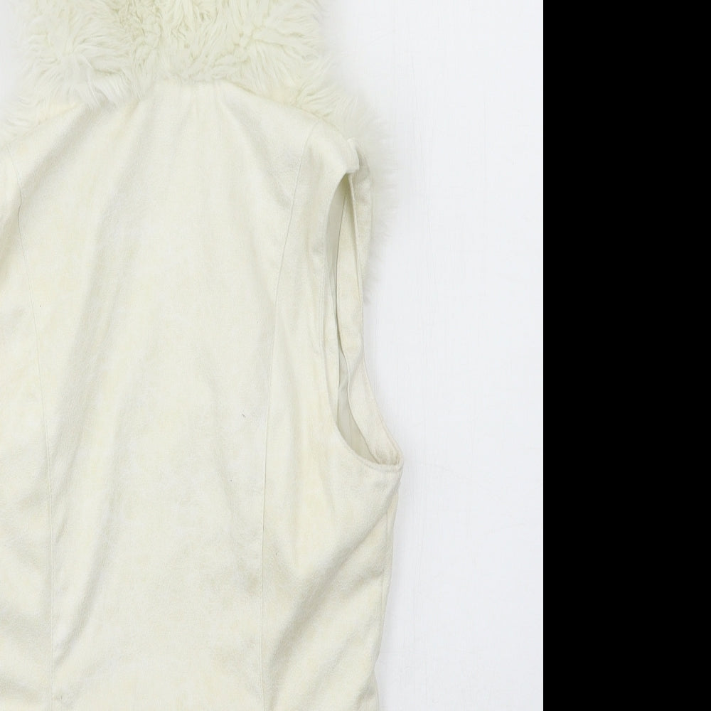 VILA Womens Ivory   Gilet Jacket Size M