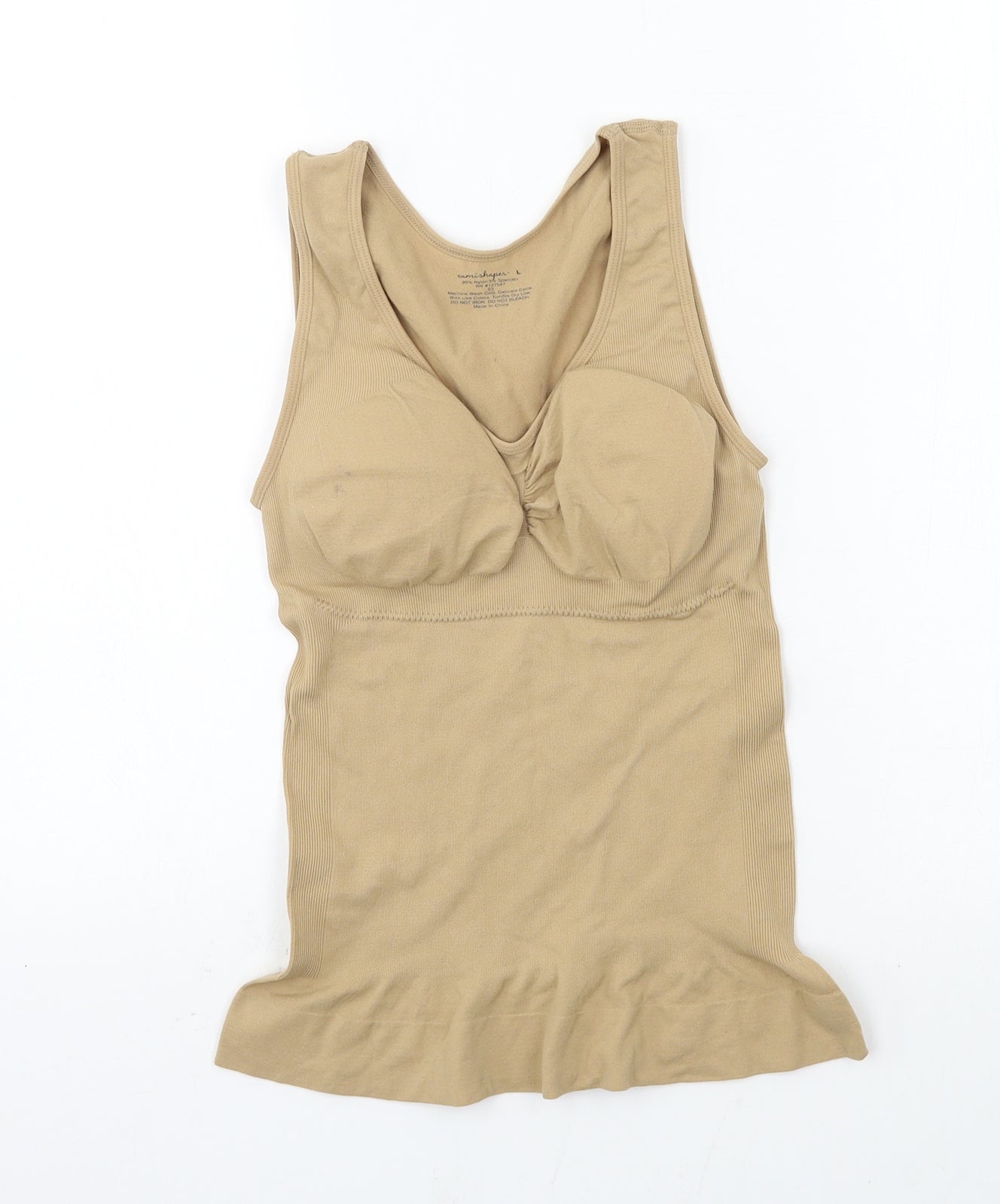 Camishapes Womens Beige   Basic Tank Size L