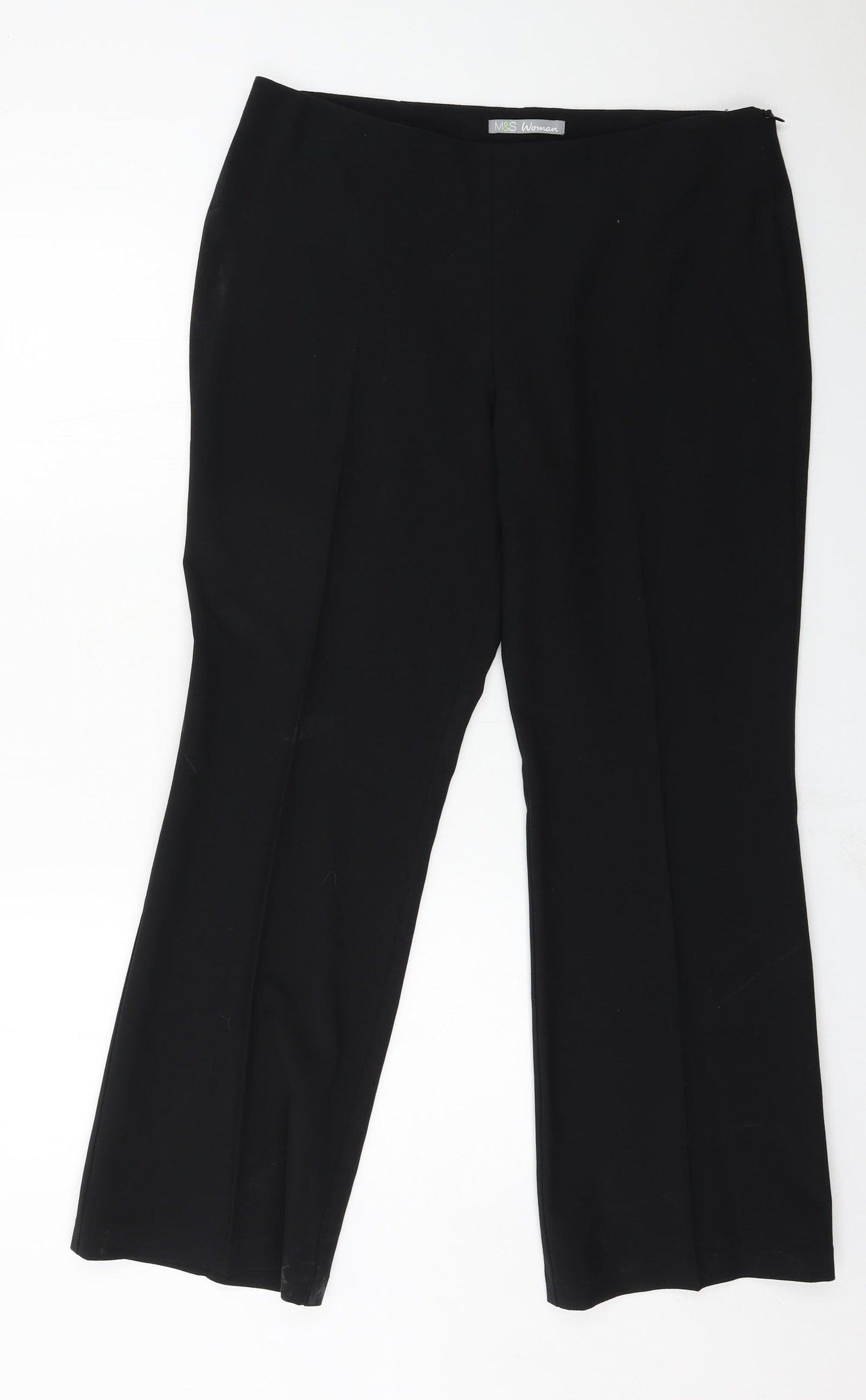 Marks and Spencer Womens Black   Trousers  Size 14 L28 in