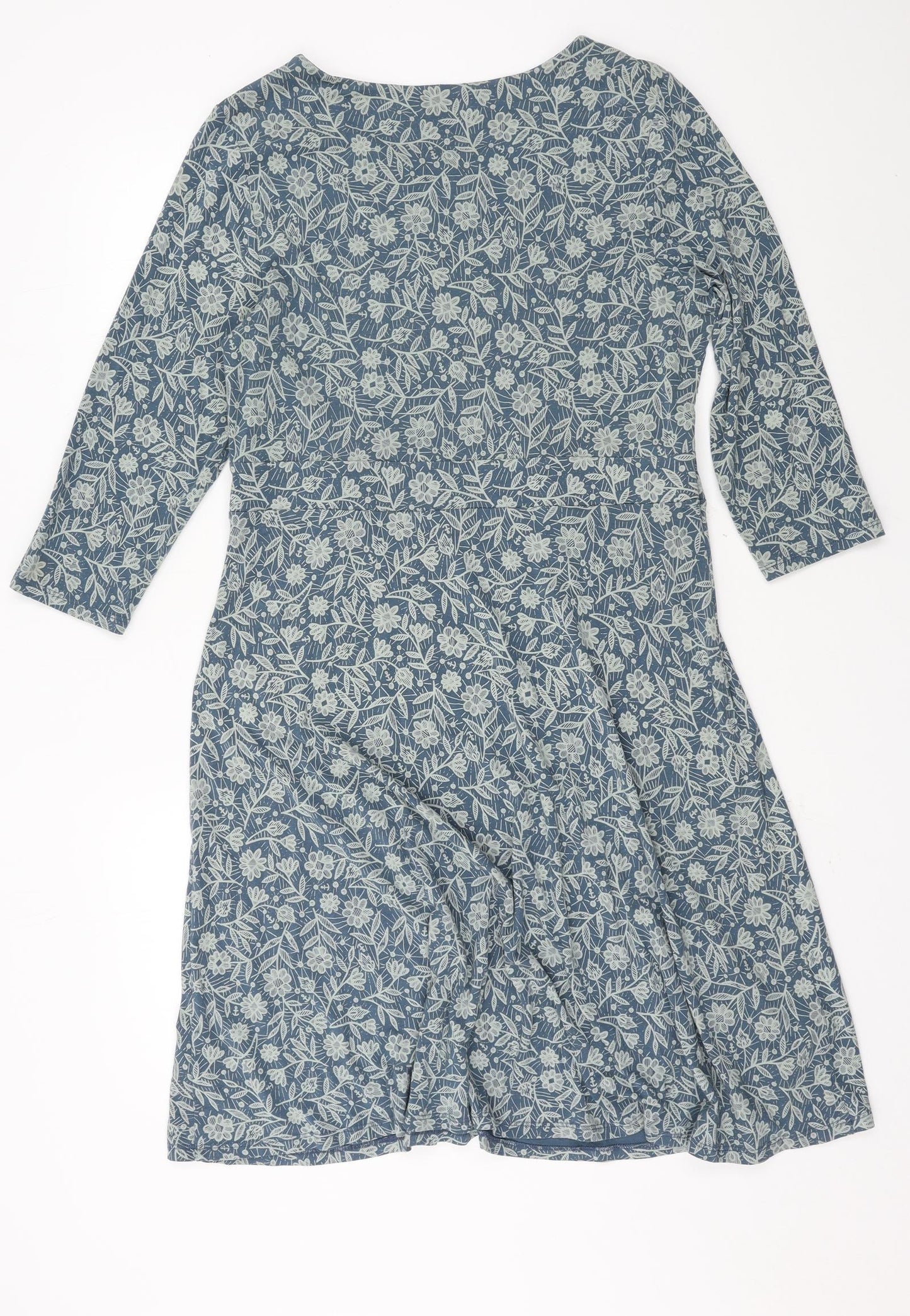 Seasalt Womens Blue Floral Jersey Shift  Size 14