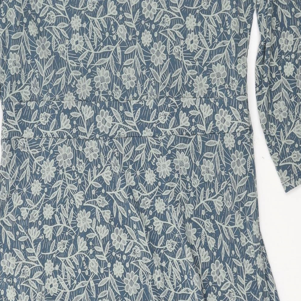 Seasalt Womens Blue Floral Jersey Shift  Size 14