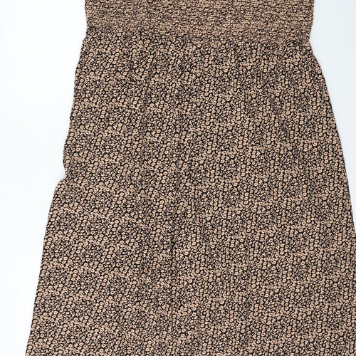 TU Womens Brown Animal Print  Jumpsuit  Size 22 L19 in