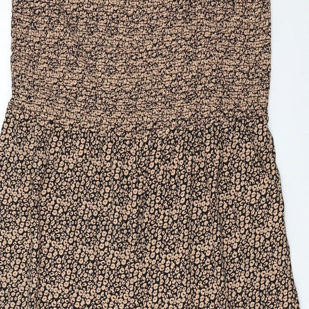 TU Womens Brown Animal Print  Jumpsuit  Size 22 L19 in