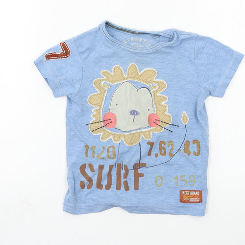 NEXT Baby Blue  Jersey Basic T-Shirt Size 12-18 Months  - Lion