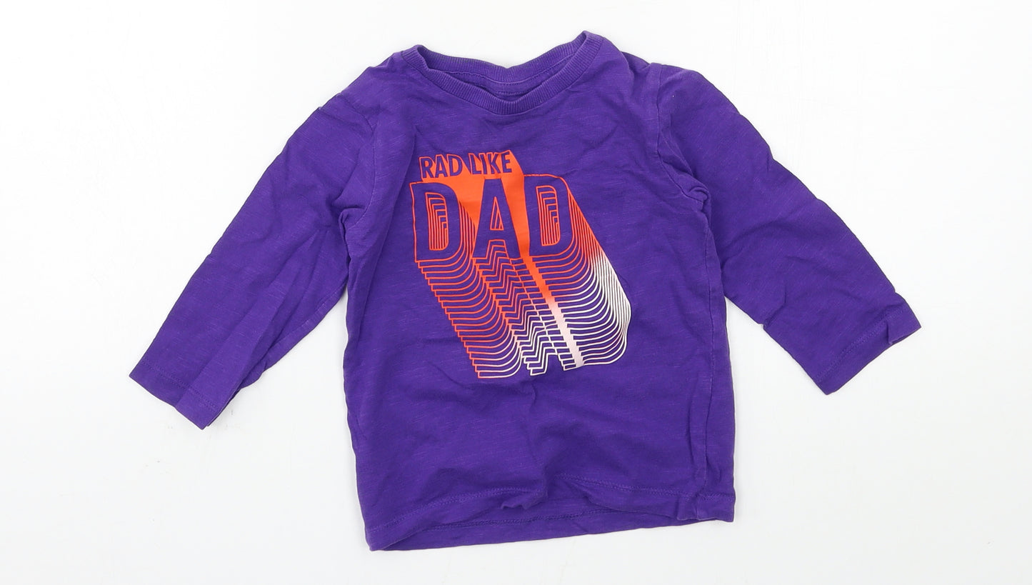 NEXT Girls Purple  Jersey Basic T-Shirt Size 12-18 Months  - Rad Like Dad