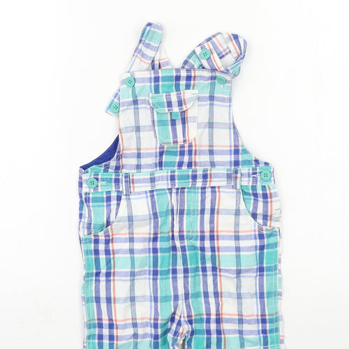 Beebay Girls Blue Plaid  Dungaree One-Piece Size 3 Years