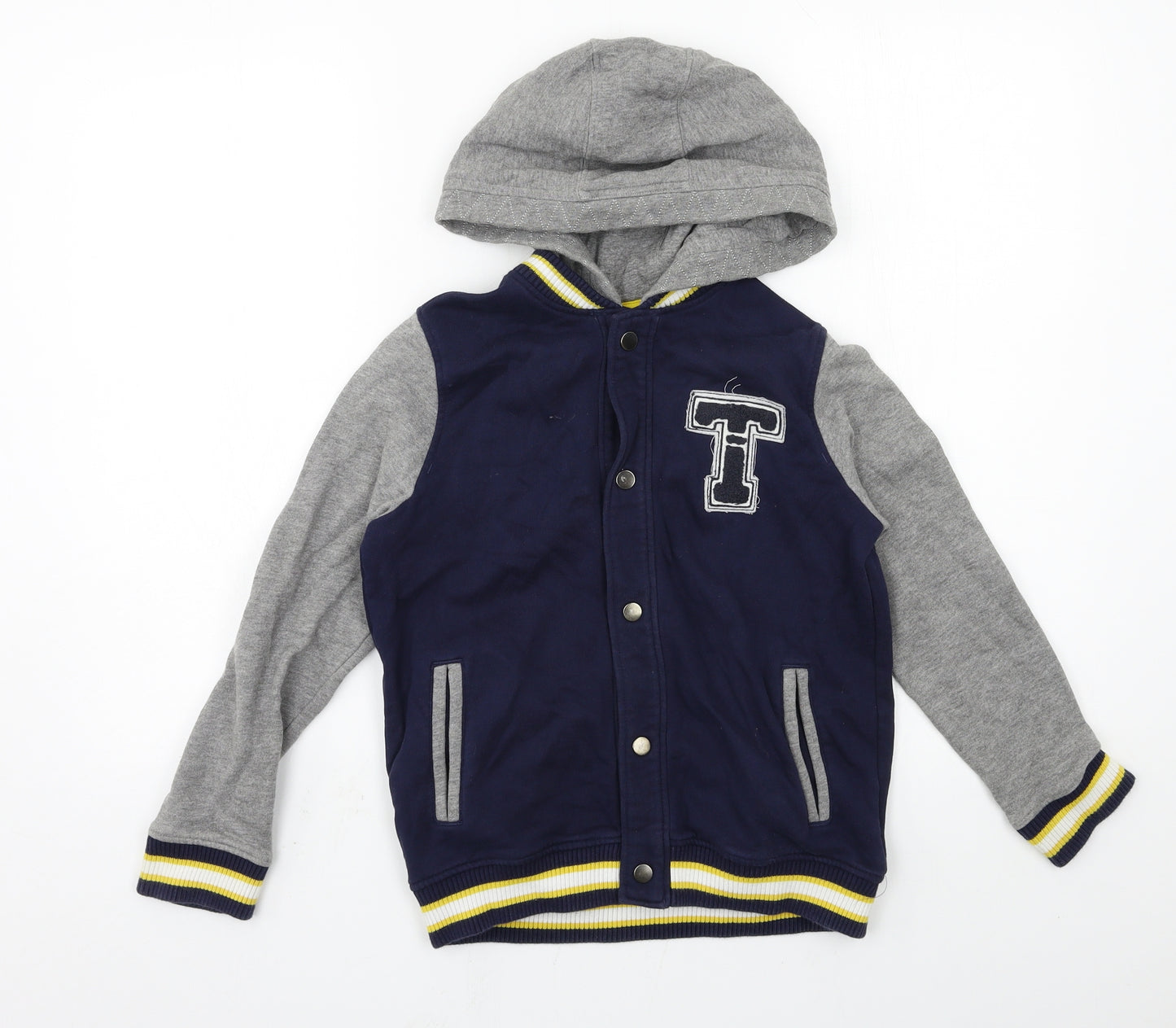 Marks and Spencer Boys Blue  Jersey Varsity Jacket Jacket Size 9-10 Years