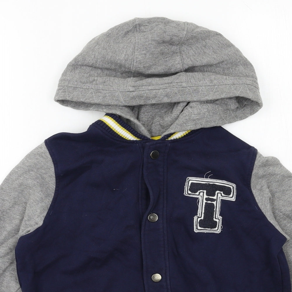 Marks and Spencer Boys Blue  Jersey Varsity Jacket Jacket Size 9-10 Years