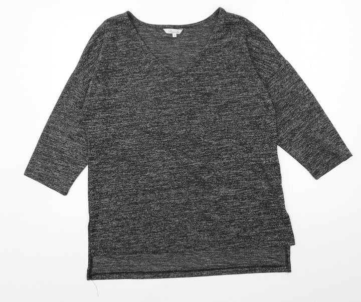 Peacocks Womens Grey Jersey Pullover Sweatshirt Size 12