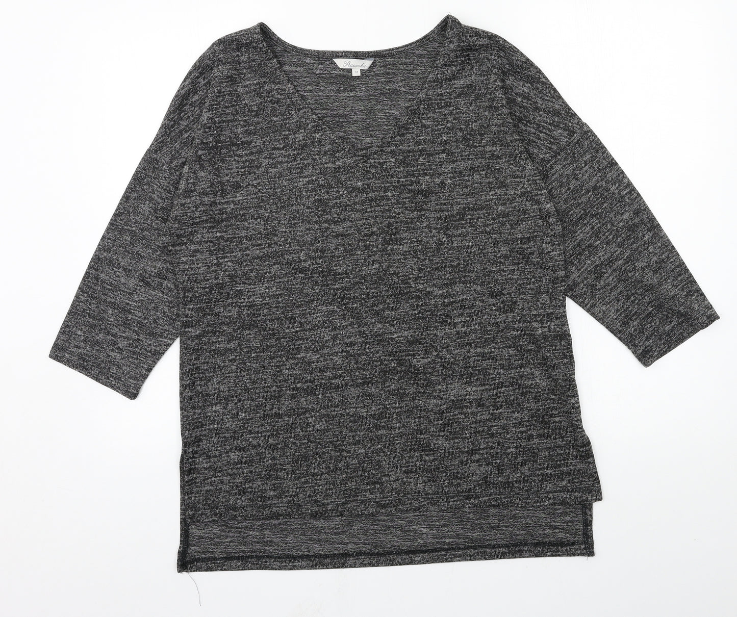 Peacocks Womens Grey  Jersey Pullover Sweatshirt Size 12