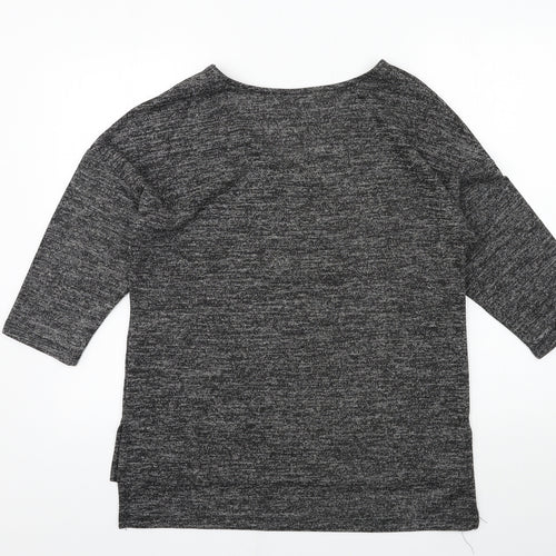 Peacocks Womens Grey  Jersey Pullover Sweatshirt Size 12