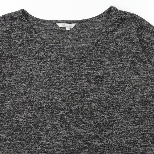 Peacocks Womens Grey  Jersey Pullover Sweatshirt Size 12