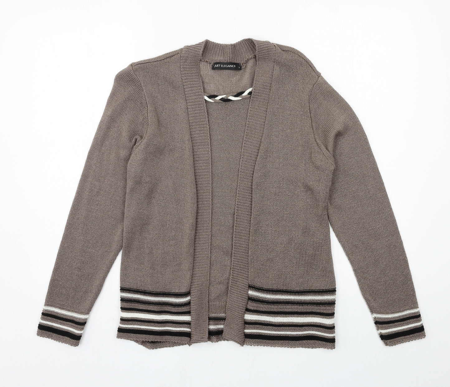 Just Elegance  Womens Brown Striped Knit Pullover Jumper Size S