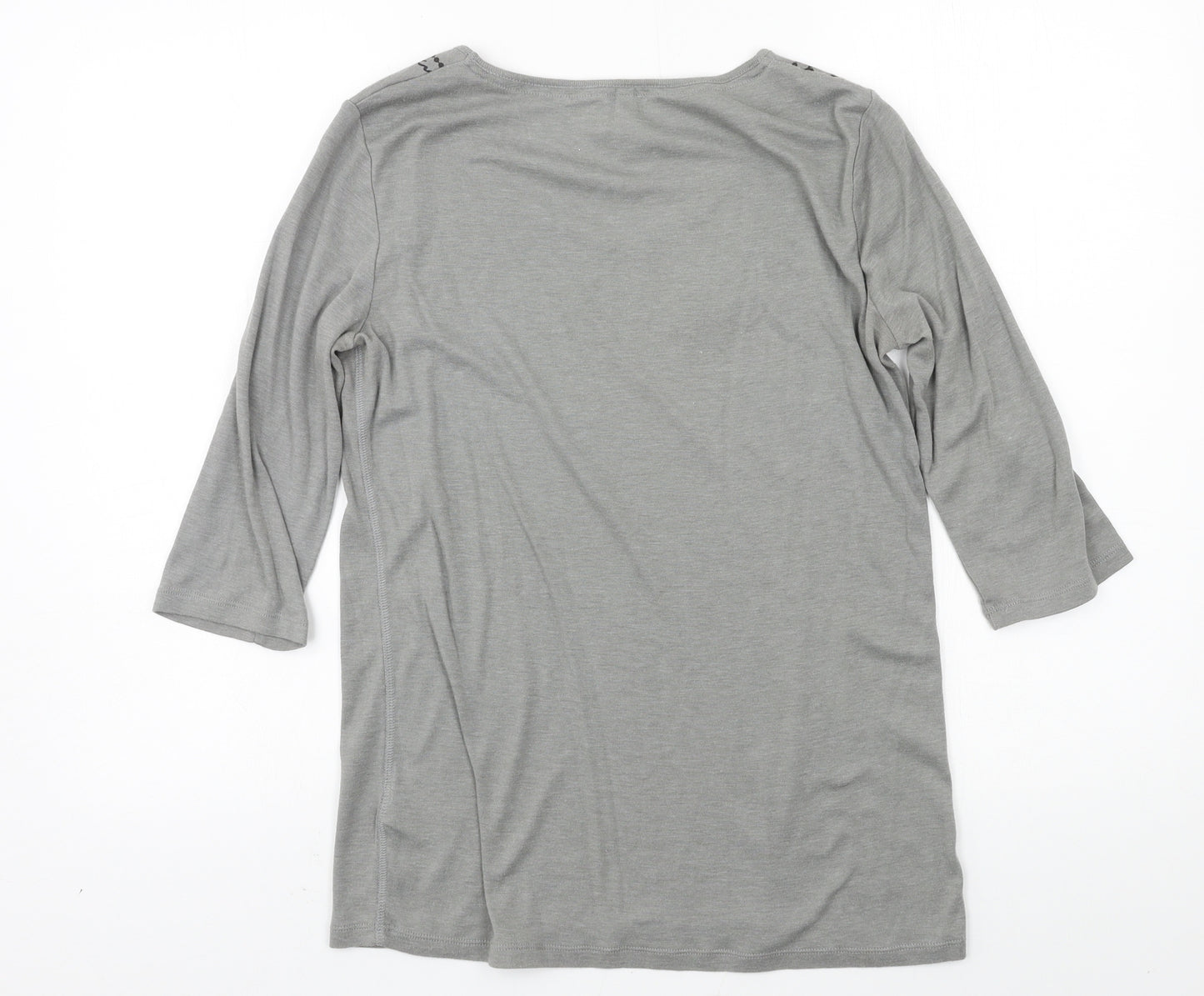 Marks and Spencer Womens Grey  Jersey Basic T-Shirt Size 12