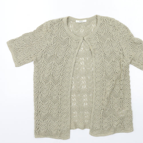Marks and Spencer Womens Brown  Knit Cardigan Jumper Size 10