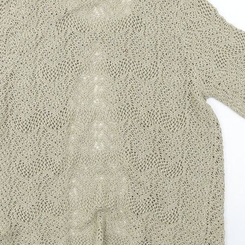 Marks and Spencer Womens Brown  Knit Cardigan Jumper Size 10