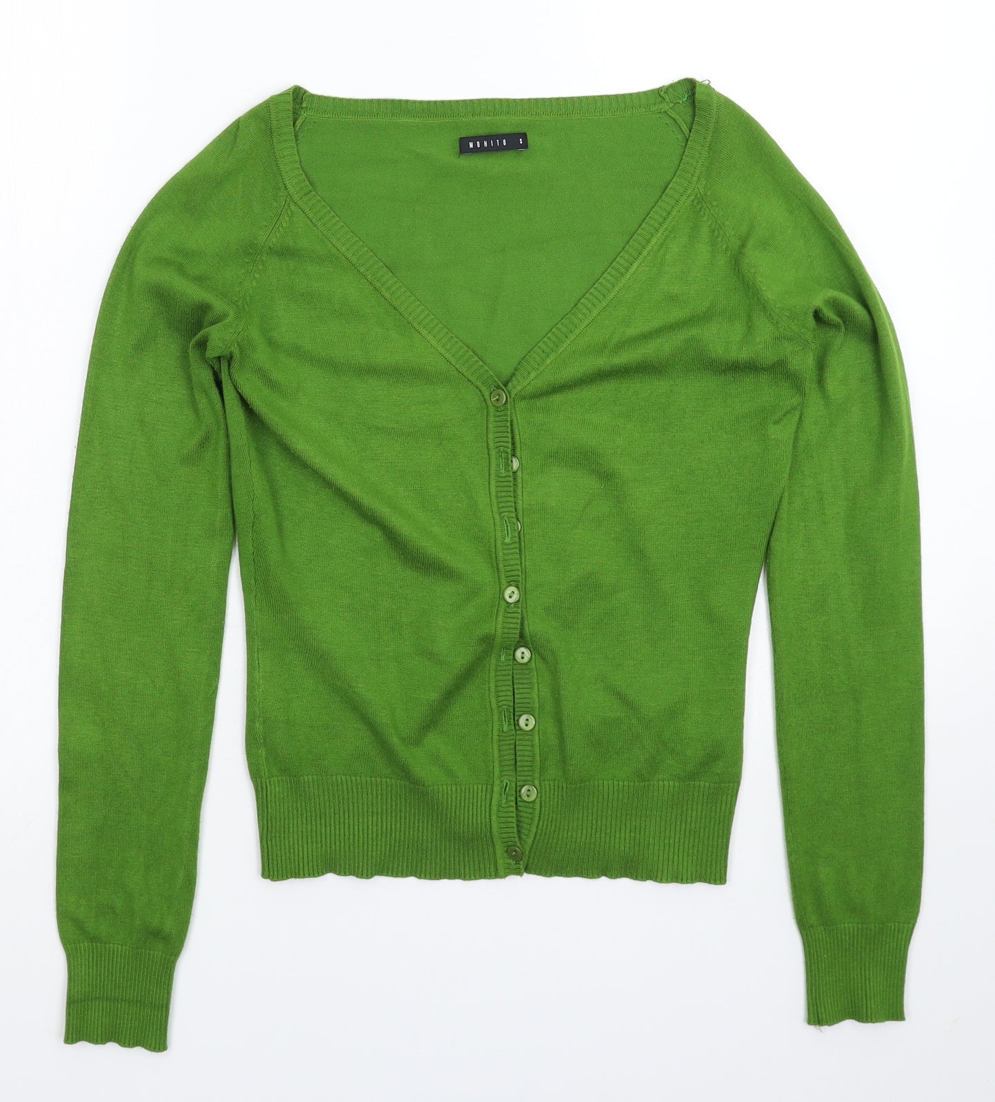 Mohito Womens Green  Knit Cardigan Jumper Size S