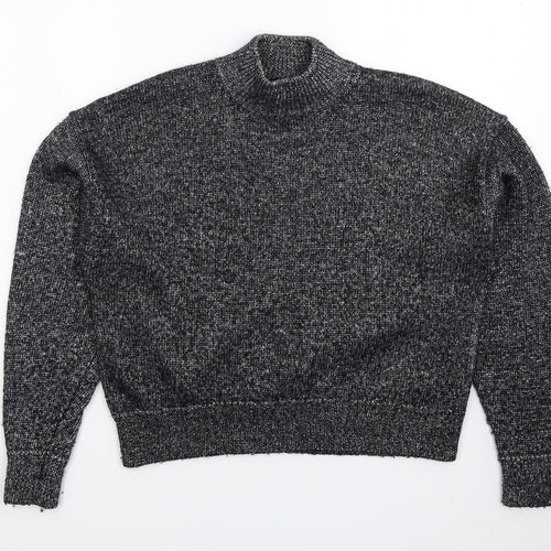 Zara Womens Silver  Knit Pullover Jumper Size M
