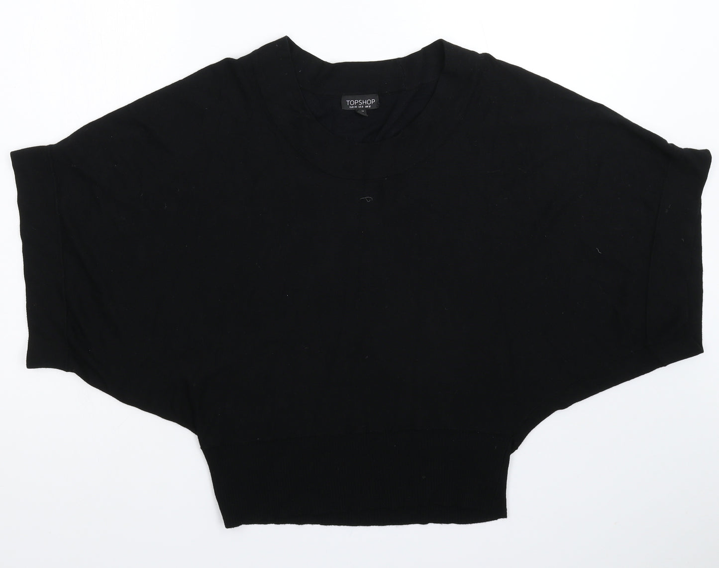 Topshop Womens Black  Knit Pullover Jumper Size 12