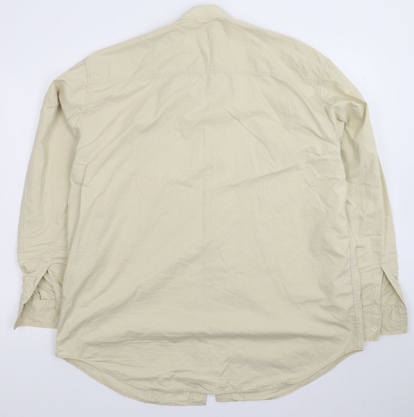 Calvin Klein Mens Beige    Button-Up Size XL