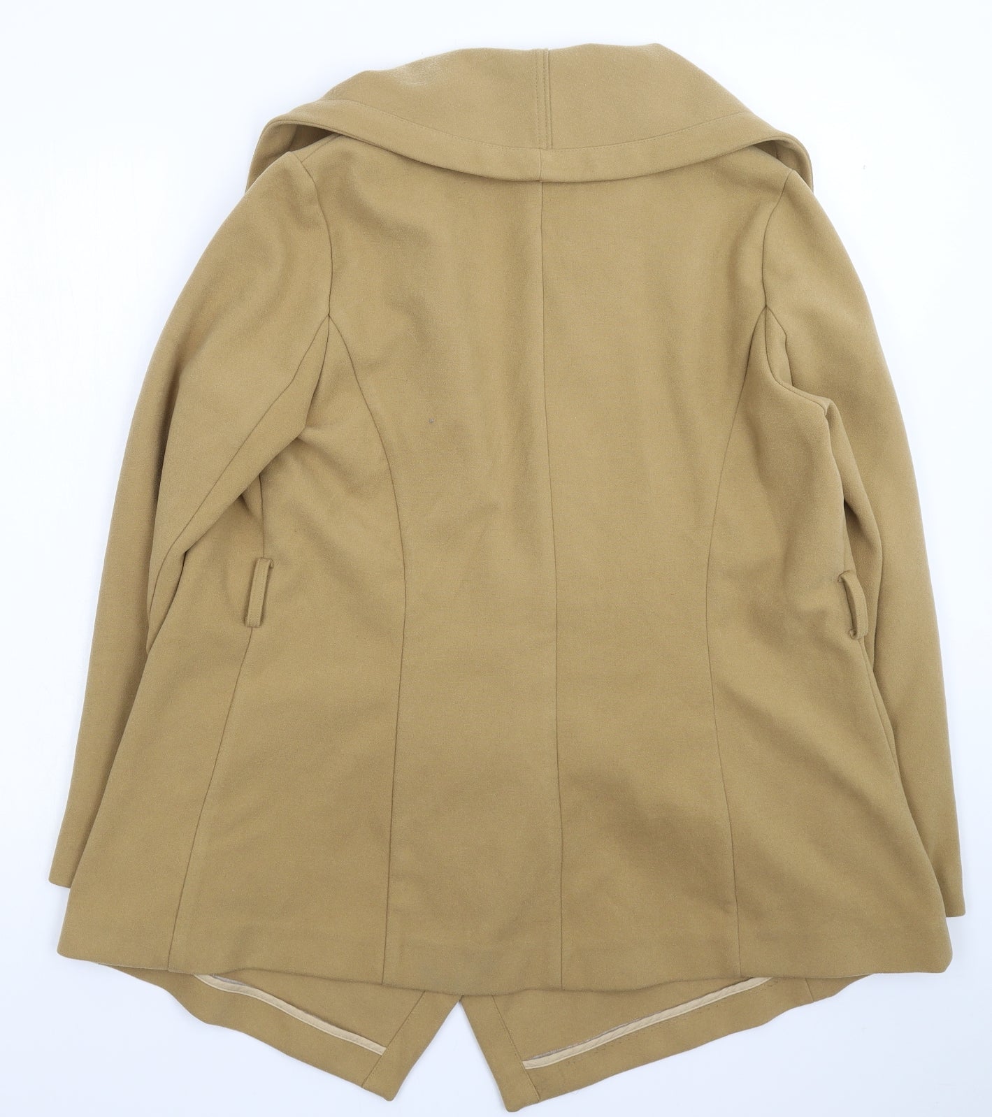 Oasis Womens Beige   Pea Coat Coat Size L