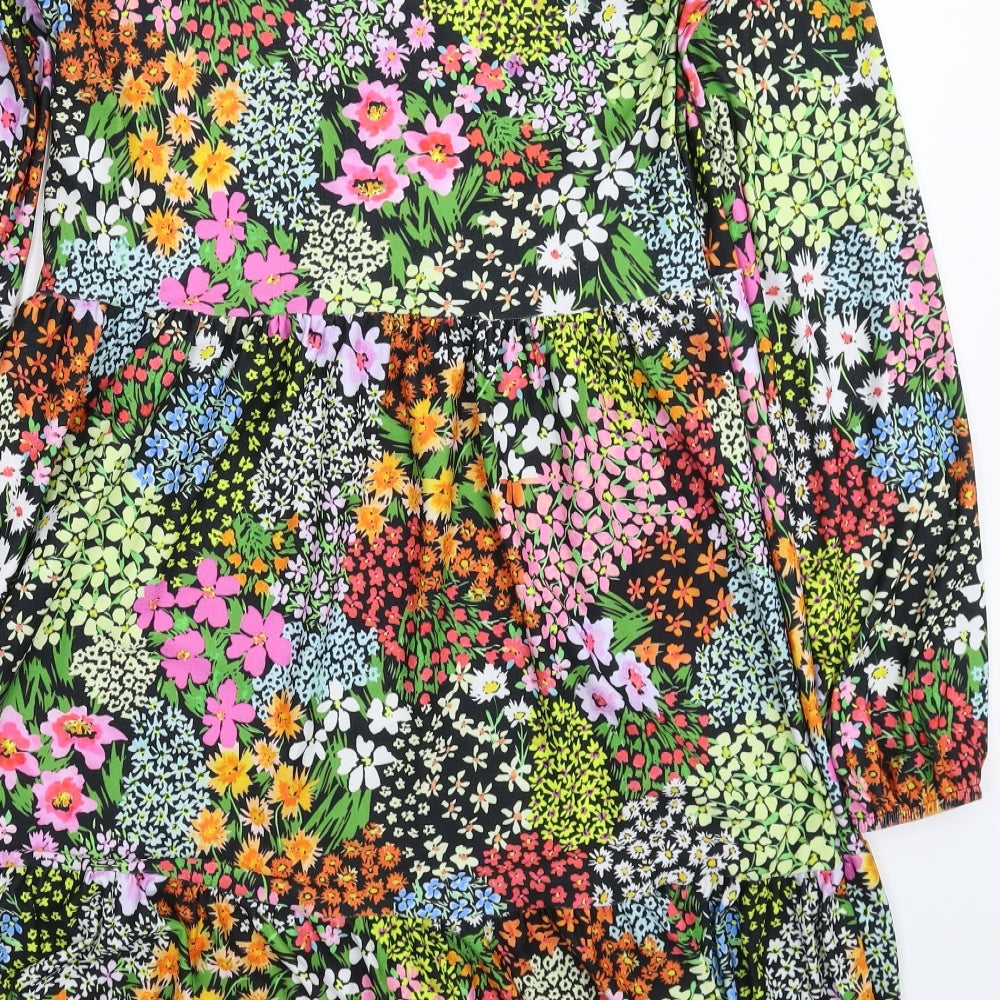 Warehouse Womens Multicoloured Floral  Fit & Flare  Size 10
