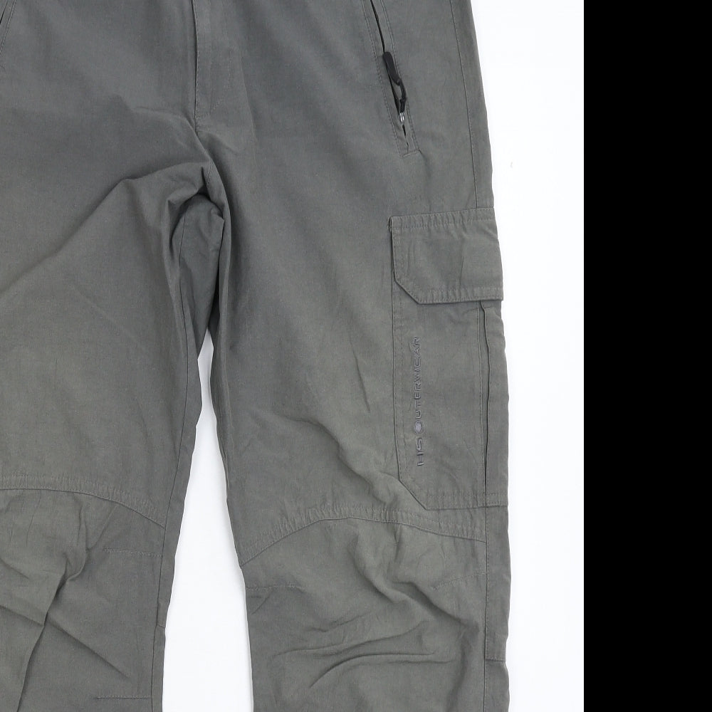 HS Outerwear Mens Grey   Cargo Trousers Size 34 L29 in