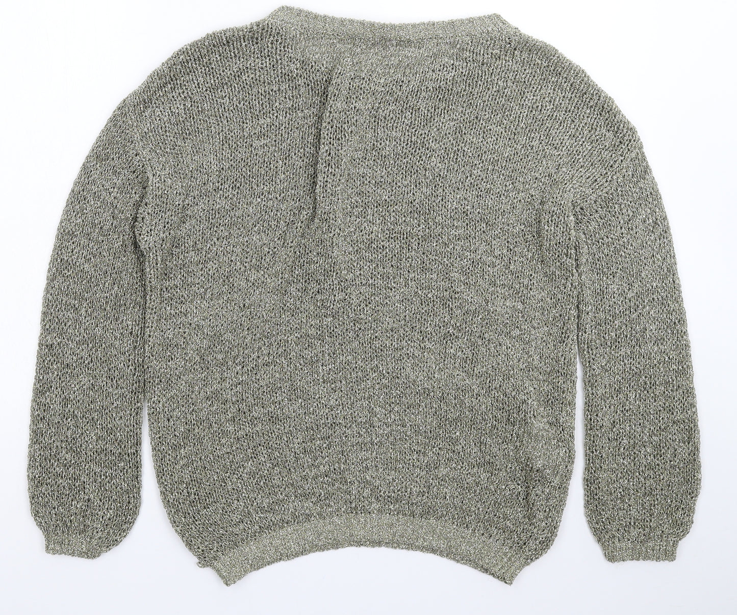 Stefanel Womens Gold  Knit Pullover Jumper Size L