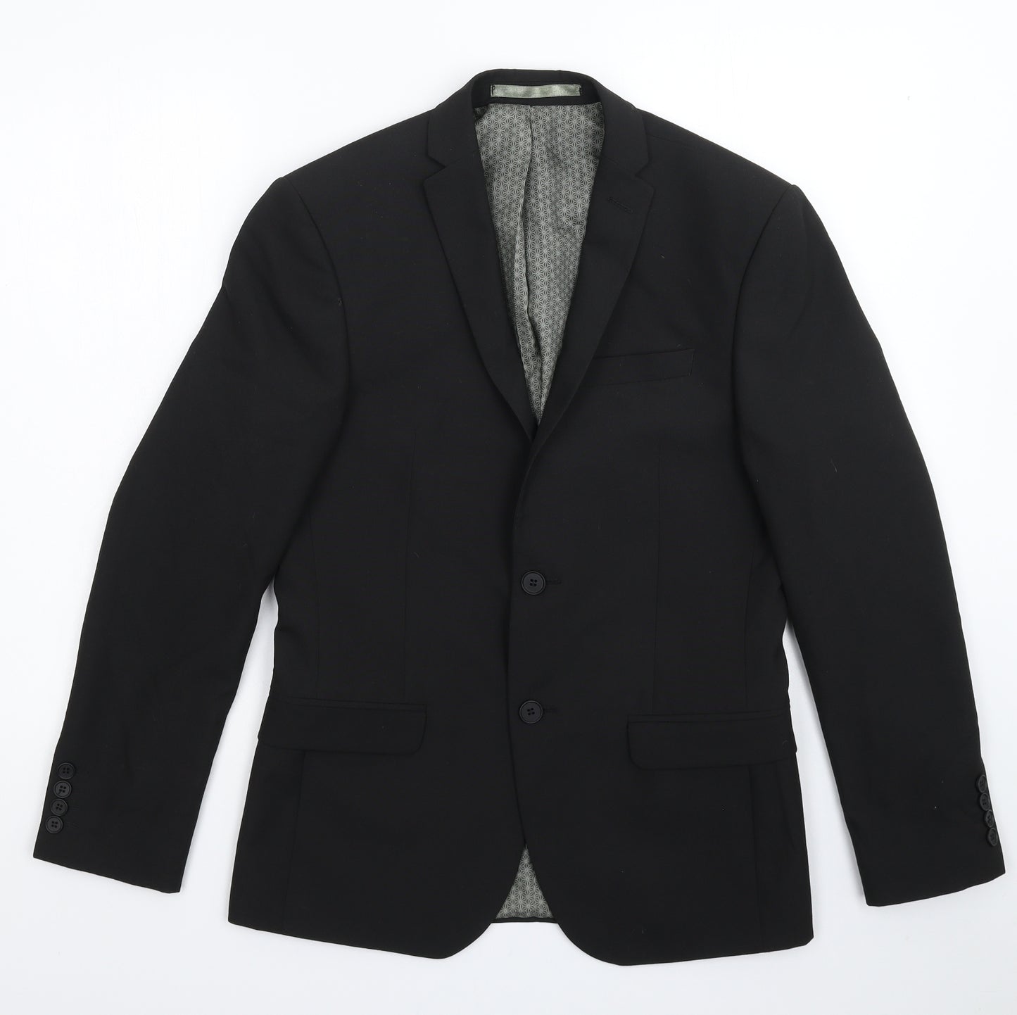 Limehaus Mens Black   Jacket Suit Jacket Size 36