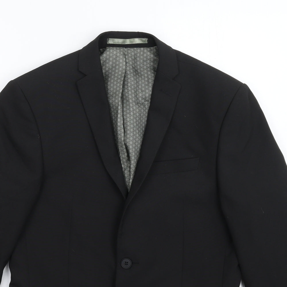 Limehaus Mens Black   Jacket Suit Jacket Size 36