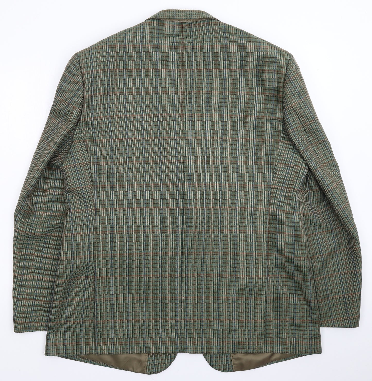 Skopes Mens Green Houndstooth  Jacket Suit Jacket Size 46
